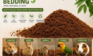 Cocopeat Animal Bedding, Natural Coconut Coir Ideal for Hamsters, Gerbils, Rabbits & Pigs, Parrots,Guinea